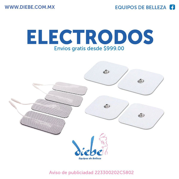 20 Electrodos para Electroestimulador 5cm x 5cm - Equipos de Belleza Diebe