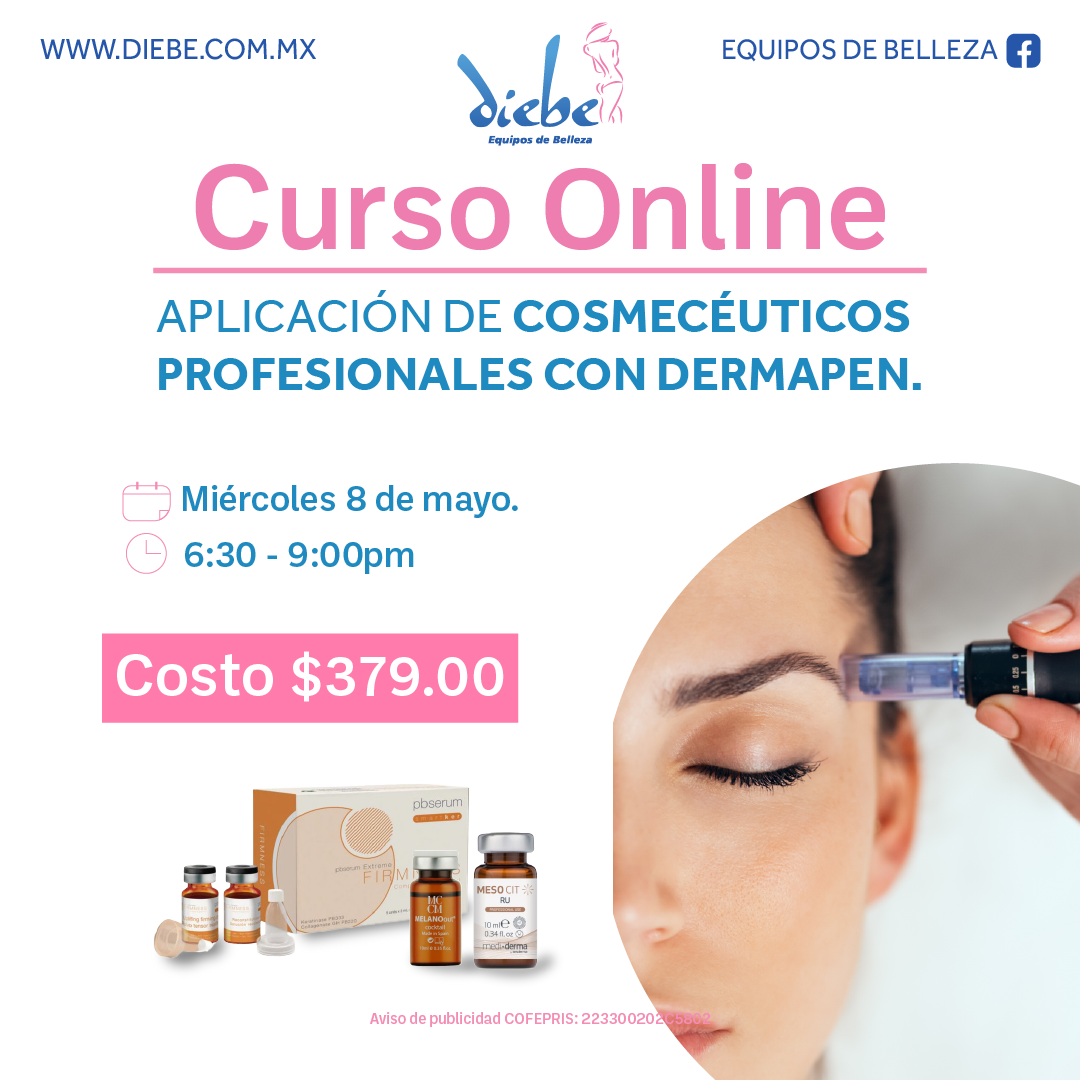 Curso Online "Aplicación de Cosmecéuticos Profesionales con Dermapen"