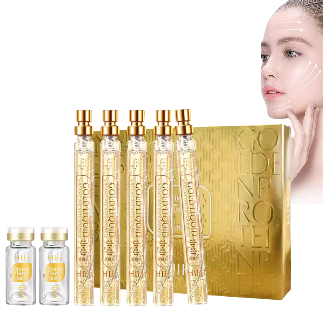 Kit de Hilos Absorbibles de Peptidos con Colageno + 5 Frascos de 15ml + 2 botellas de hilos (20pzs) - Equipos de Belleza Diebe