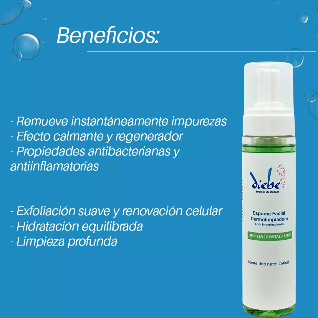 Diebe Espuma Facial Dermolimpiadora Anti Imperfecciones 250ml - Equipos de Belleza Diebe
