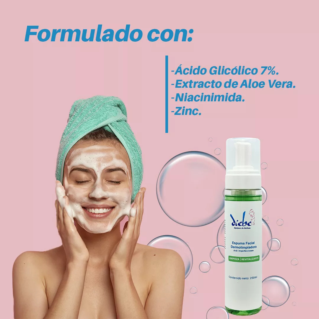 Diebe Espuma Facial Dermolimpiadora Anti Imperfecciones 250ml - Equipos de Belleza Diebe
