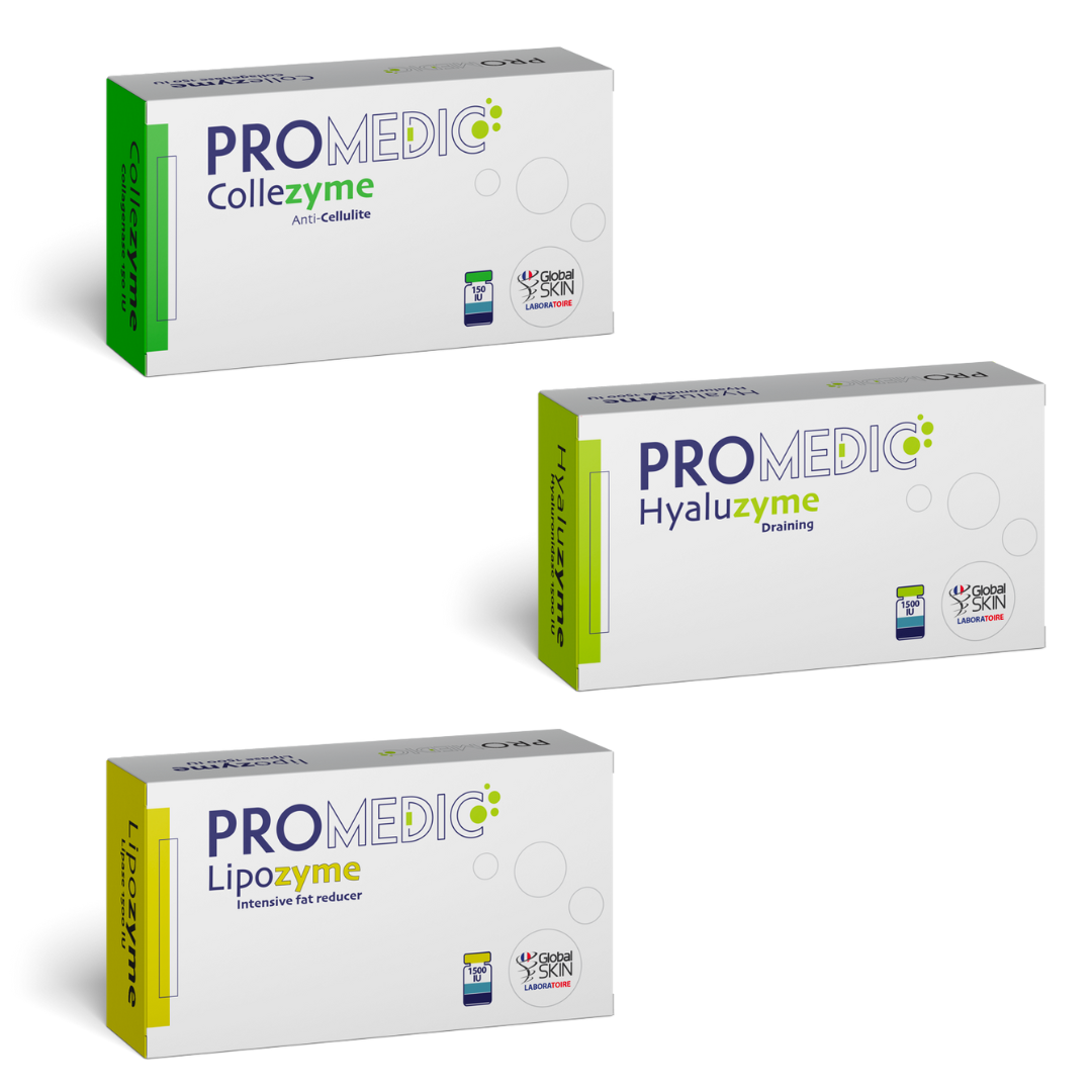 Promedic Enzimas - Collezyme, Hyaluzyme, Lipozyme - Equipos de Belleza Diebe